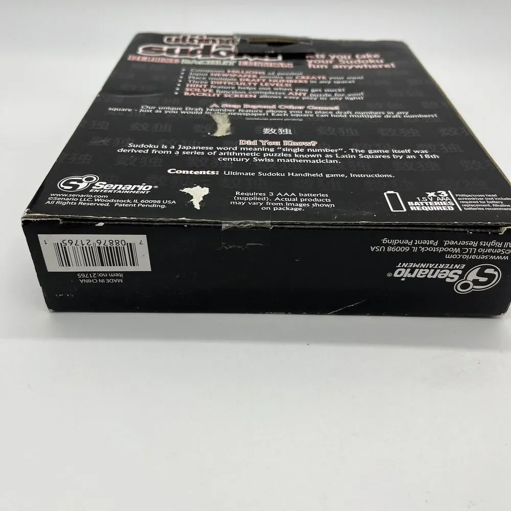 NEW Sudoku Senario‎ Entertainment Ultimate Deluxe Edition Handheld Backlit Game